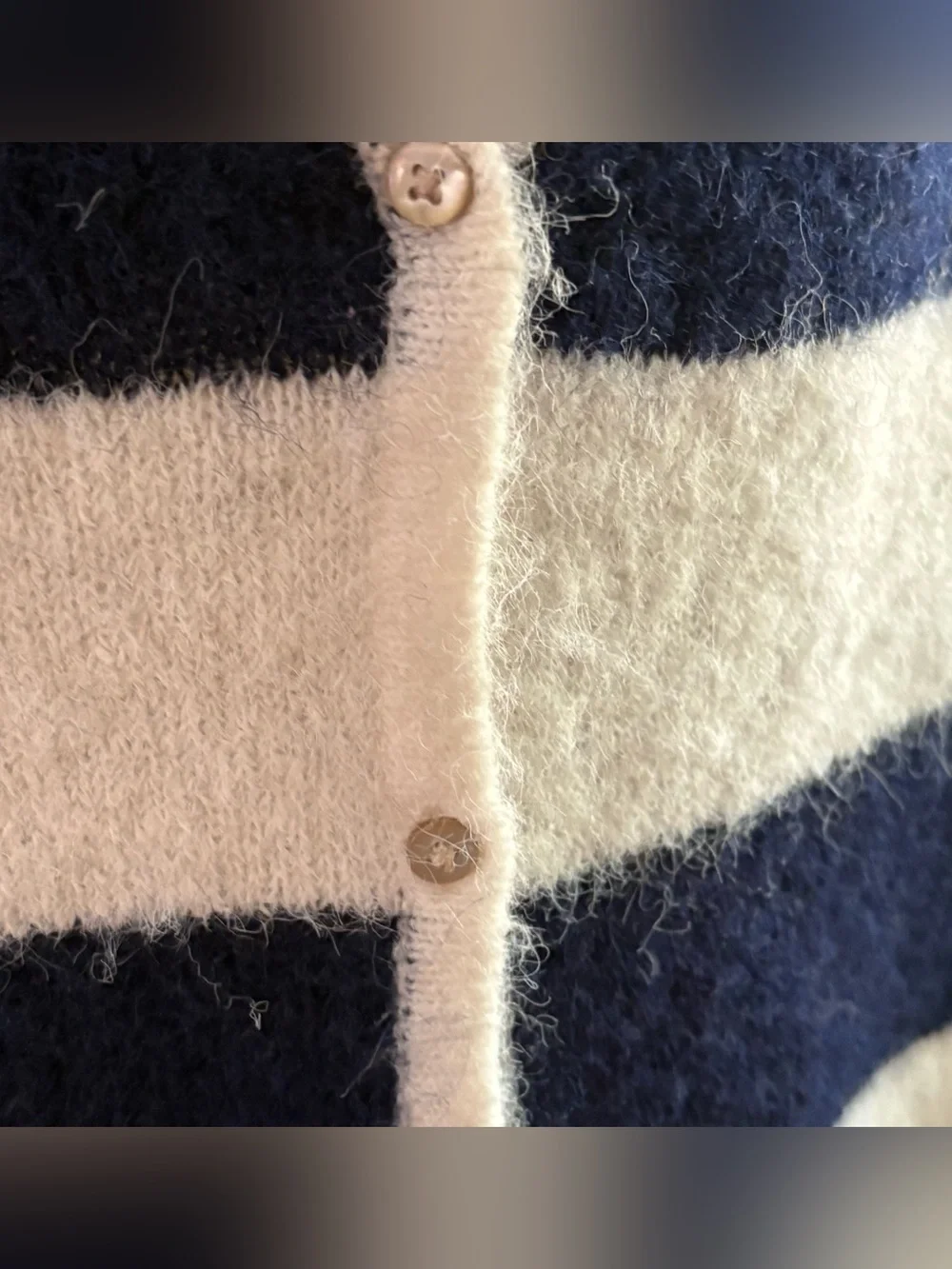 5/$30 wild fable Navy and White Striped V‑Neck Sweater with Choker Detail NWT